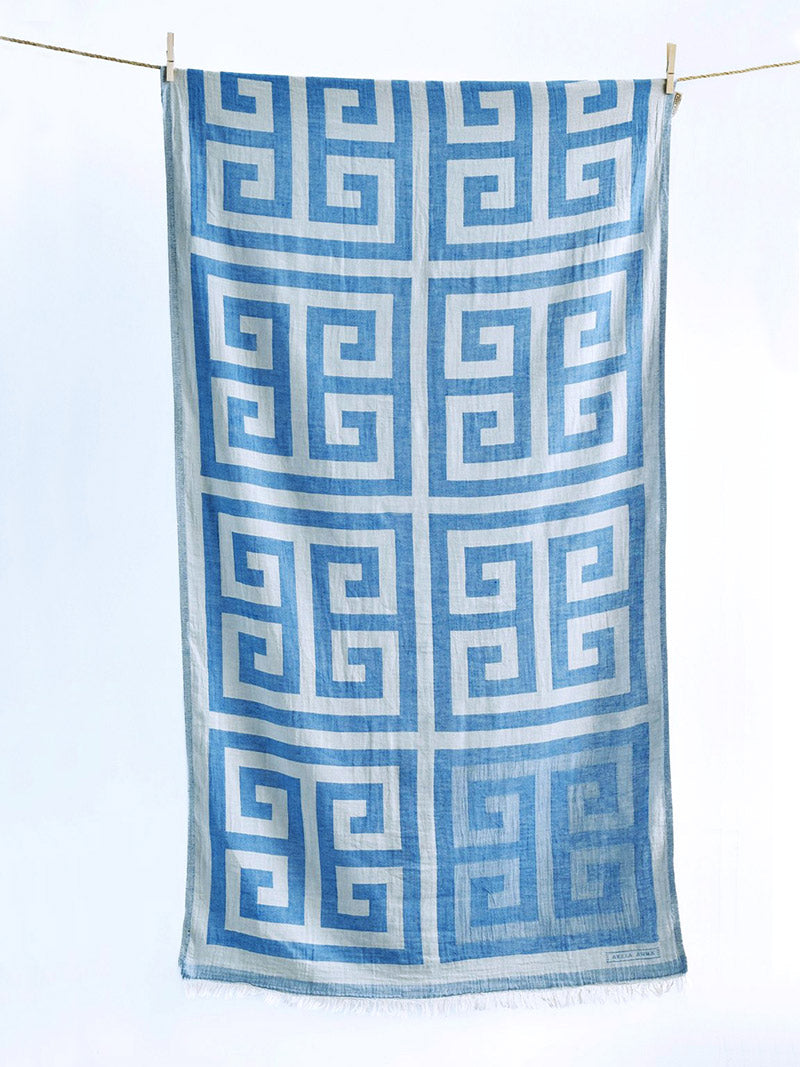 BeachTowel_MegalosMeandros_Blue
