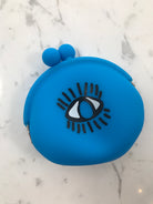 Blue Silicone Mati Change Purse