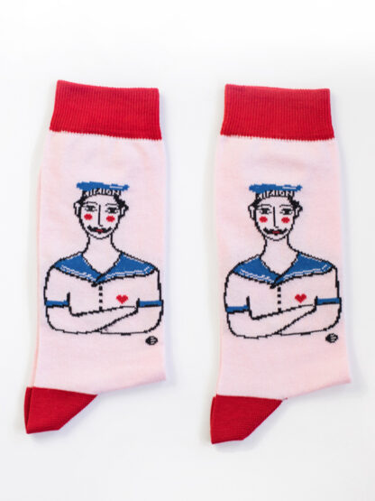 Pink Sailor Sock